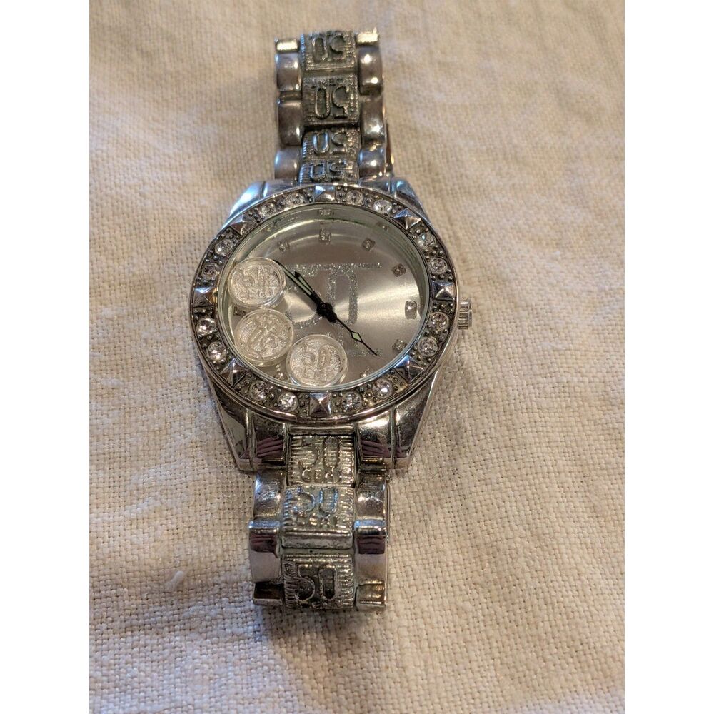 Vintage 50 Cent G-Unit Geneva  Rhinestone Watch Hip Hop Quartz - New Old Stock!